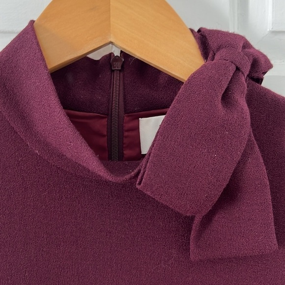 GOAT AVA BOW EMBELLISHED WOOL CREPE TURTLE NECK MINI DRESS - Picture 6 of 9